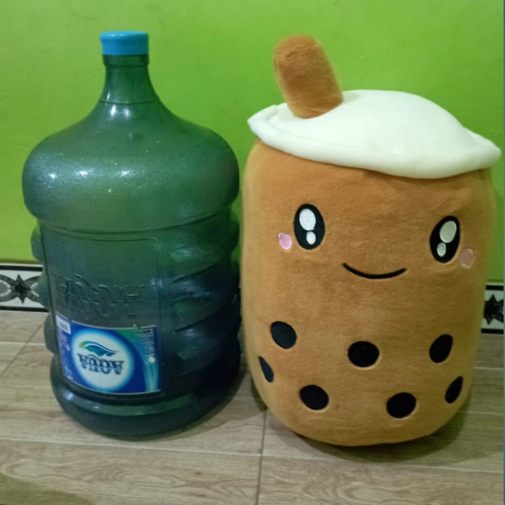 Boneka Boba Bubble Milk Tea Brown Sugar Terlaris Ukuran Jumbo Giant 50 x 30 cm