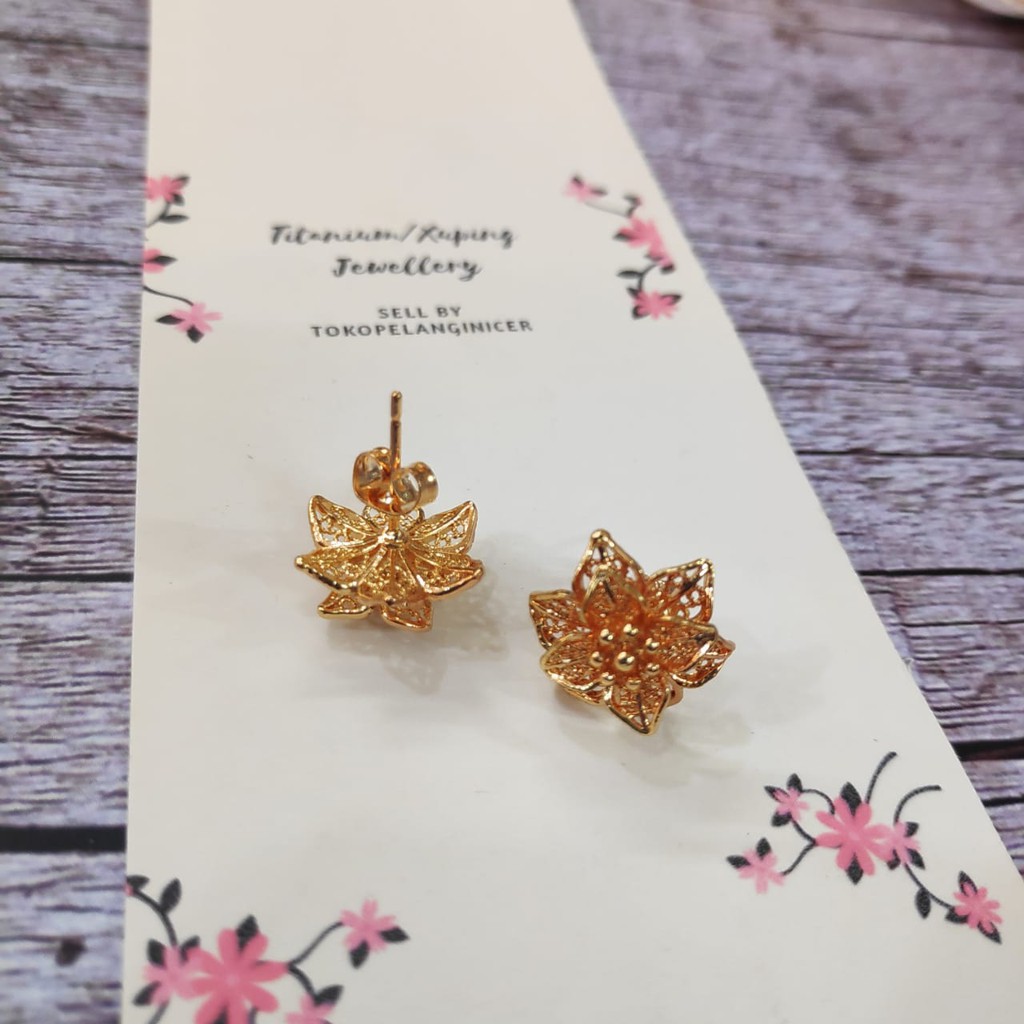 AntingTusuk Xuping Model Bintang RoseGold Aksesories wanita Tokopelanginicer