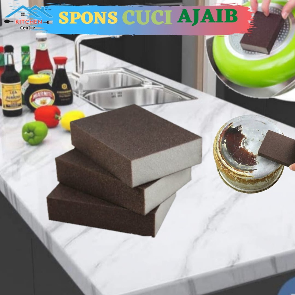 Spons Ajaib Spons Pembersih Kerak Sponge Pembersih Panci Spons Pembersih Noda Spons Tebal