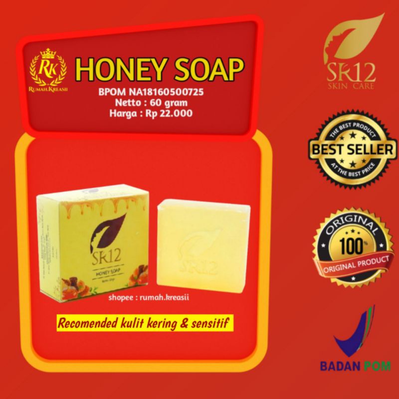 

SABUN MADU HERBAL SR12 BPOM/HONEY SOAP SR12/SABUN KULIT KERING