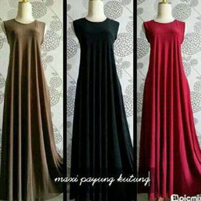 Gamis Kutung Jersey Gamis Non Lengan