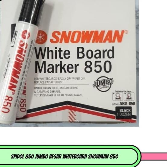 

♞ SPIDOL 850 JUMBO BESAR WHITEBOARD SNOWMAN 850 - Hitam ❀