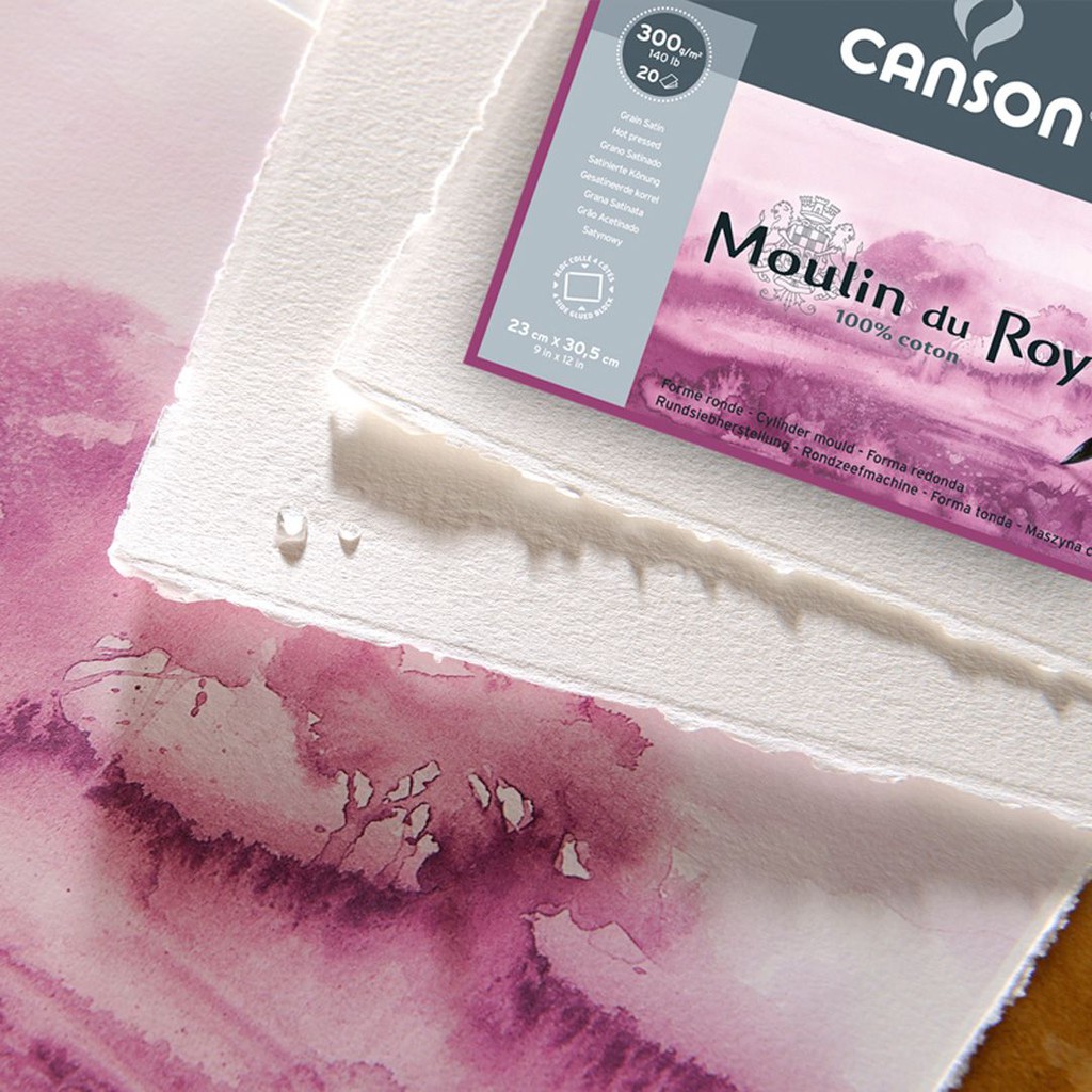 Canson Moulin Du Roy Watercolour Paper (HP / CP / R) 56 x 76cm 300gsm