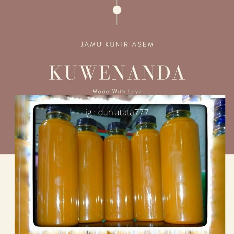 

jamu kunir asam kunyit asem beras kencur homemade segar murni kuwenanda