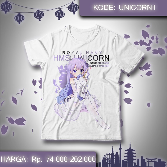 Baju Kaos Anime Azur Lane - Unicorn 1 Game AzurLane Baju 1