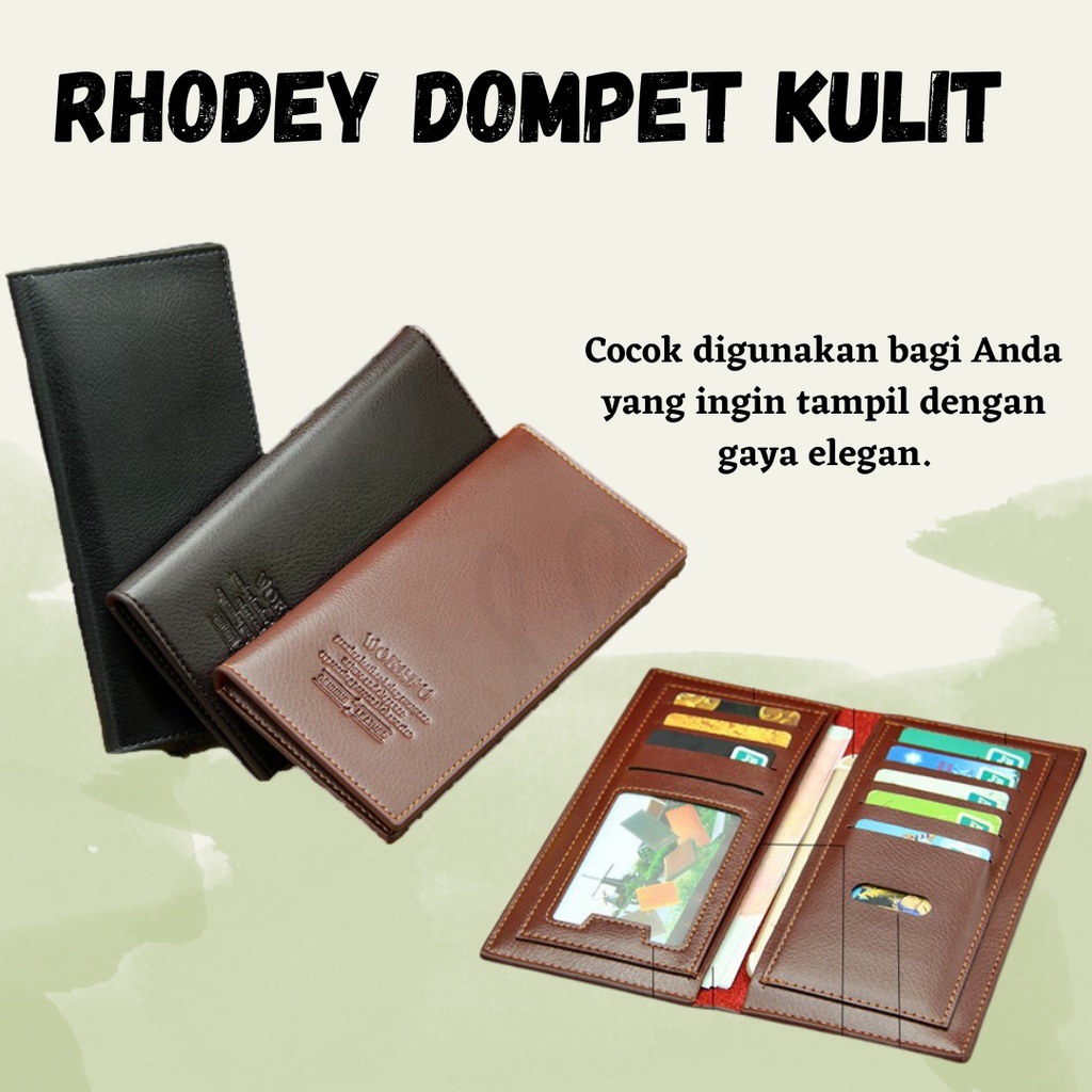 TERLARIS Rhodey Dompet Kulit Pria Model Clutch - CKQBN [BISA COD]