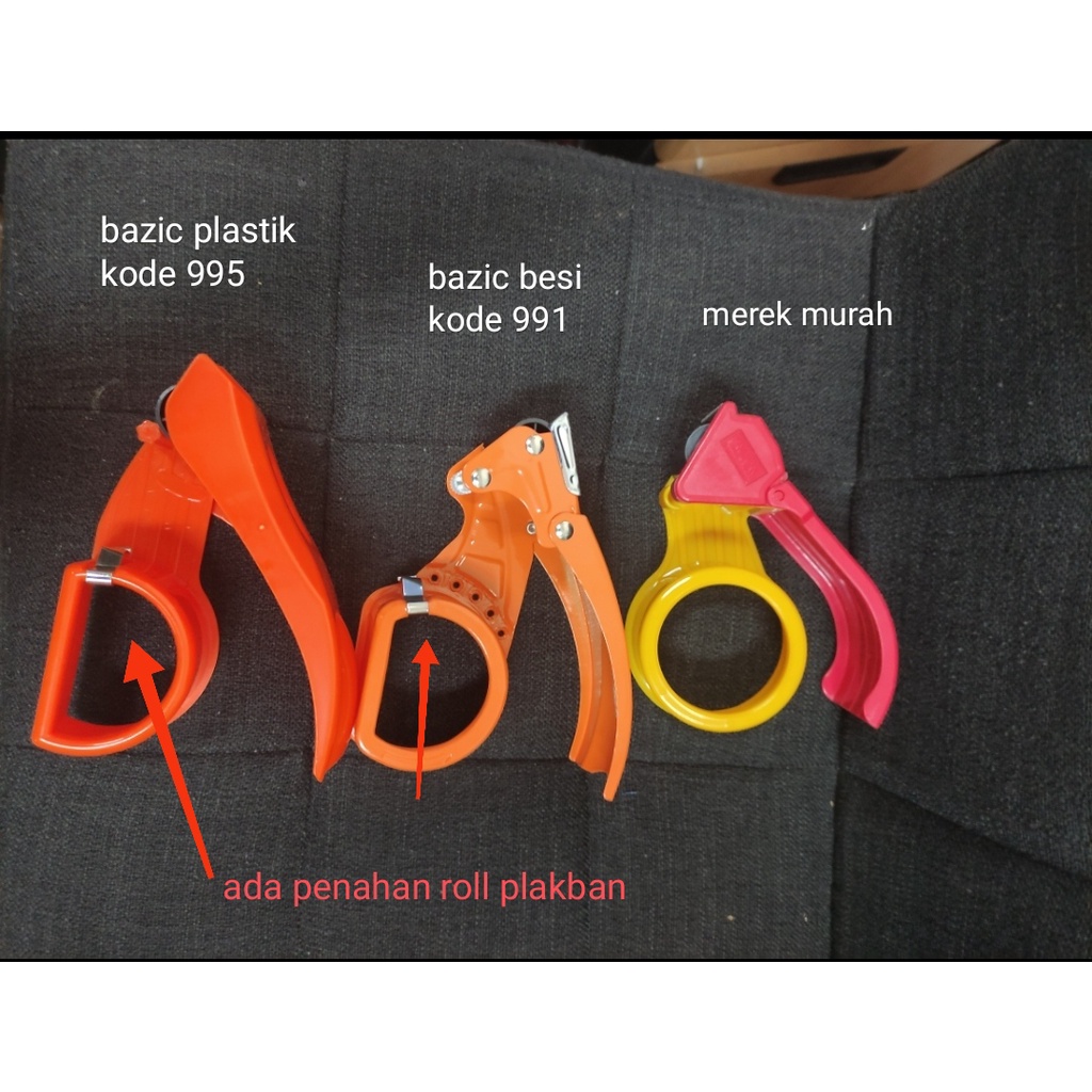 

pemotong lakban 2 inch 48 mm bazic keong plastik 995 atau besi 991 satuan