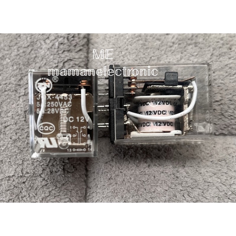 Relay Rilay Merk ZN 12V 8 Pin 8 Kaki