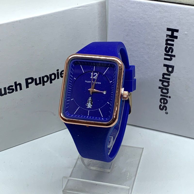 Jam Tangan Wanita Hush Puppies fashion strap Rubber warna Tanggal Aktif