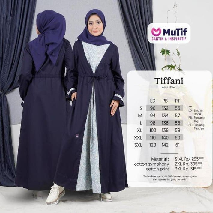 Gamis Syari Mutif TiffanyTerbaru Casual Kekinian