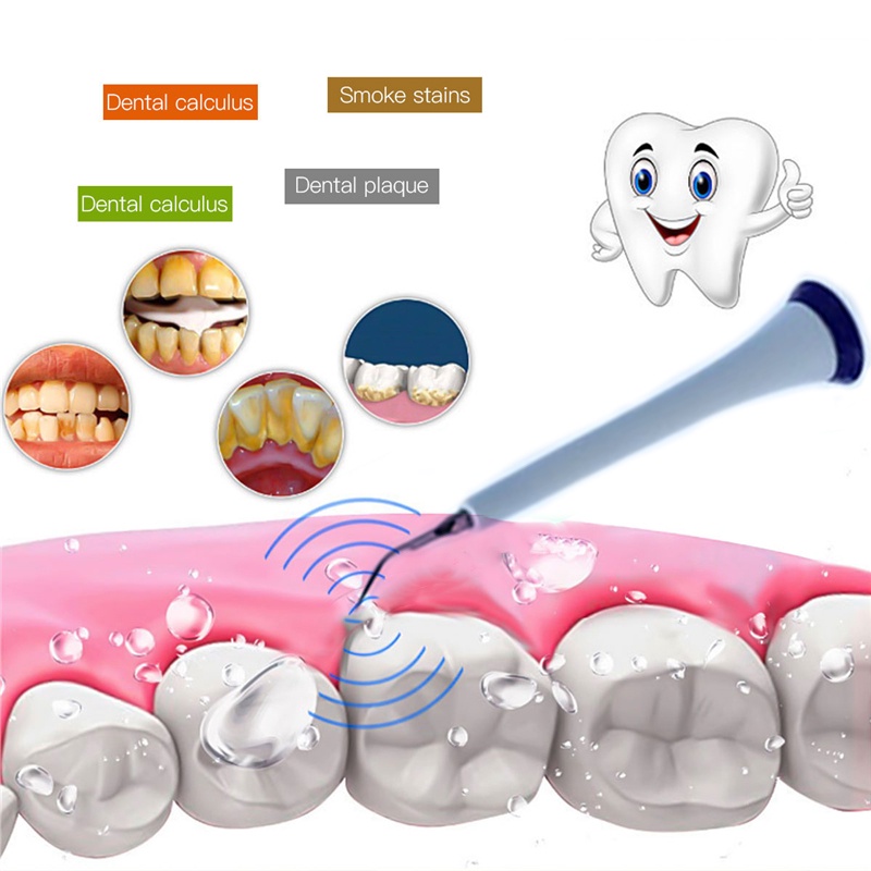 Profesional Membersihkan Gigi Alat Kit Rechargeable Electric Sikat Gigi Listrik Kalkulus Gigi Remover Cordless Sonic Tartar Rumah Perawatan Gigi dengan Mulut Cermin