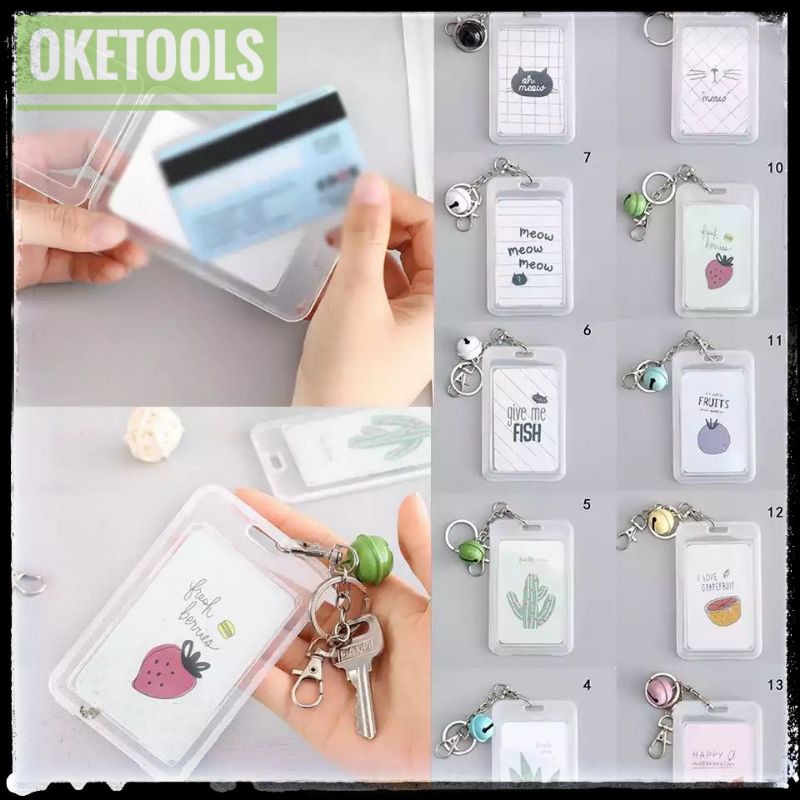 Gantungan Name Tag ID Card Holder Gantungan Kartu Kunci Lucu Unik