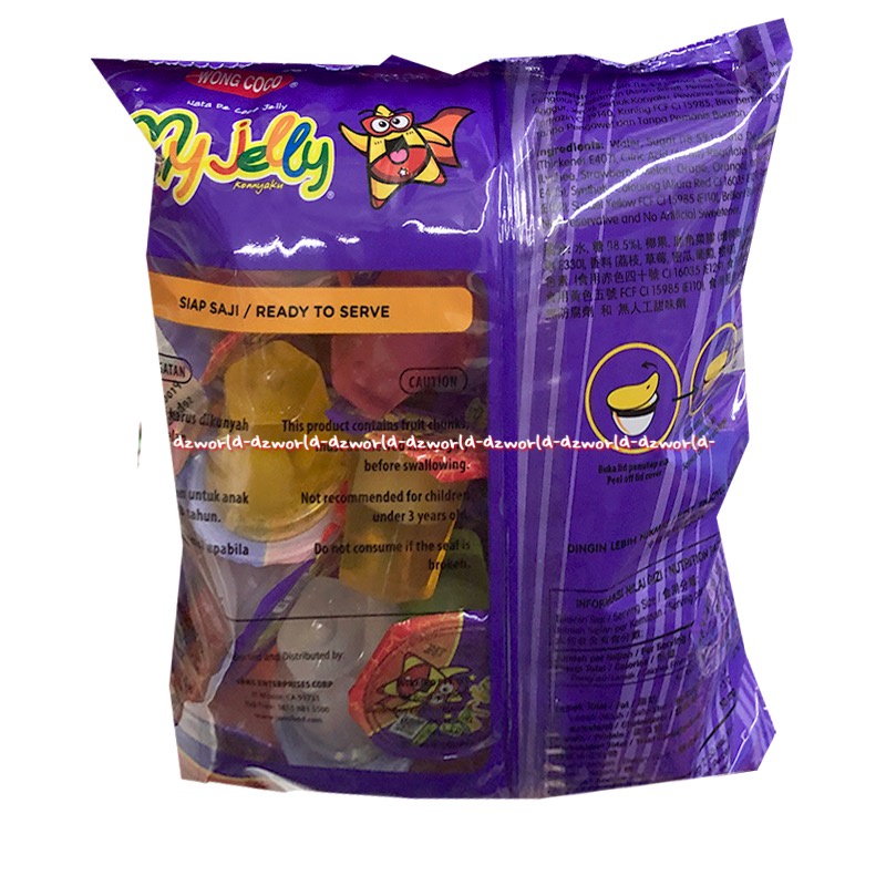 Wong Coco My Jelly Cup mini 30pcs Pudding Agar agar Puding Wongcoco Myjelly Kemasan Plastik Untuk Anak
