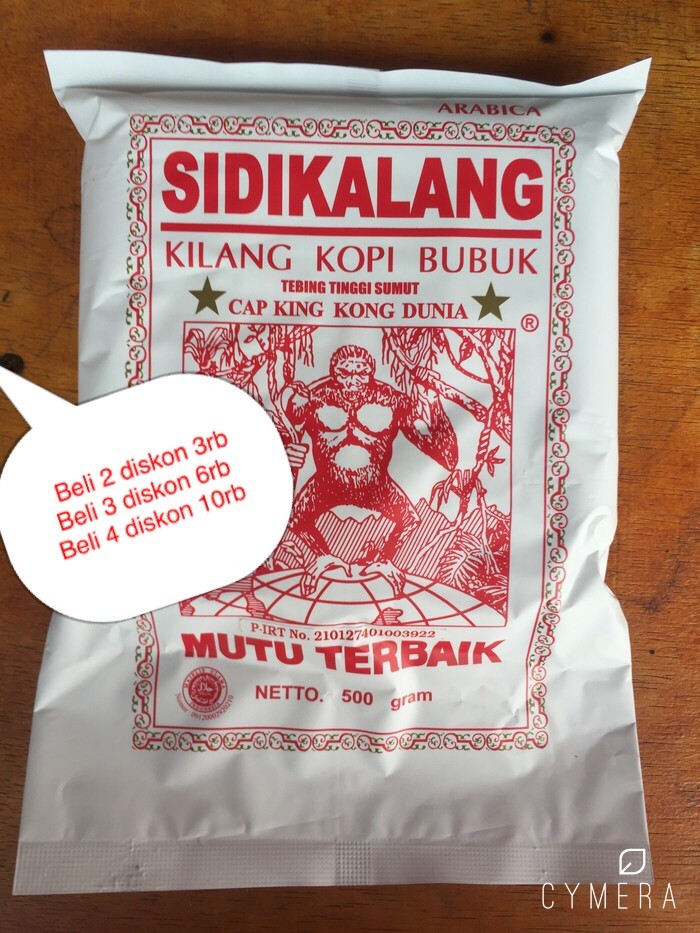 

Kopi Medan Sidikalang Cap King Kong Dunia Arabica Bubuk 500 gr