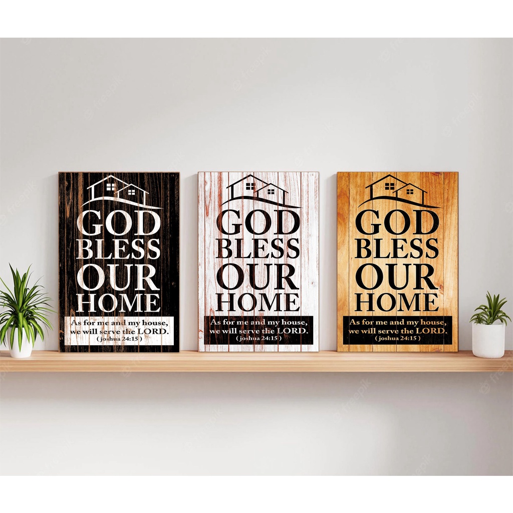 Hiasan dinding rohani GOD BLESS HOME / walldecor nasrani kristen katollik