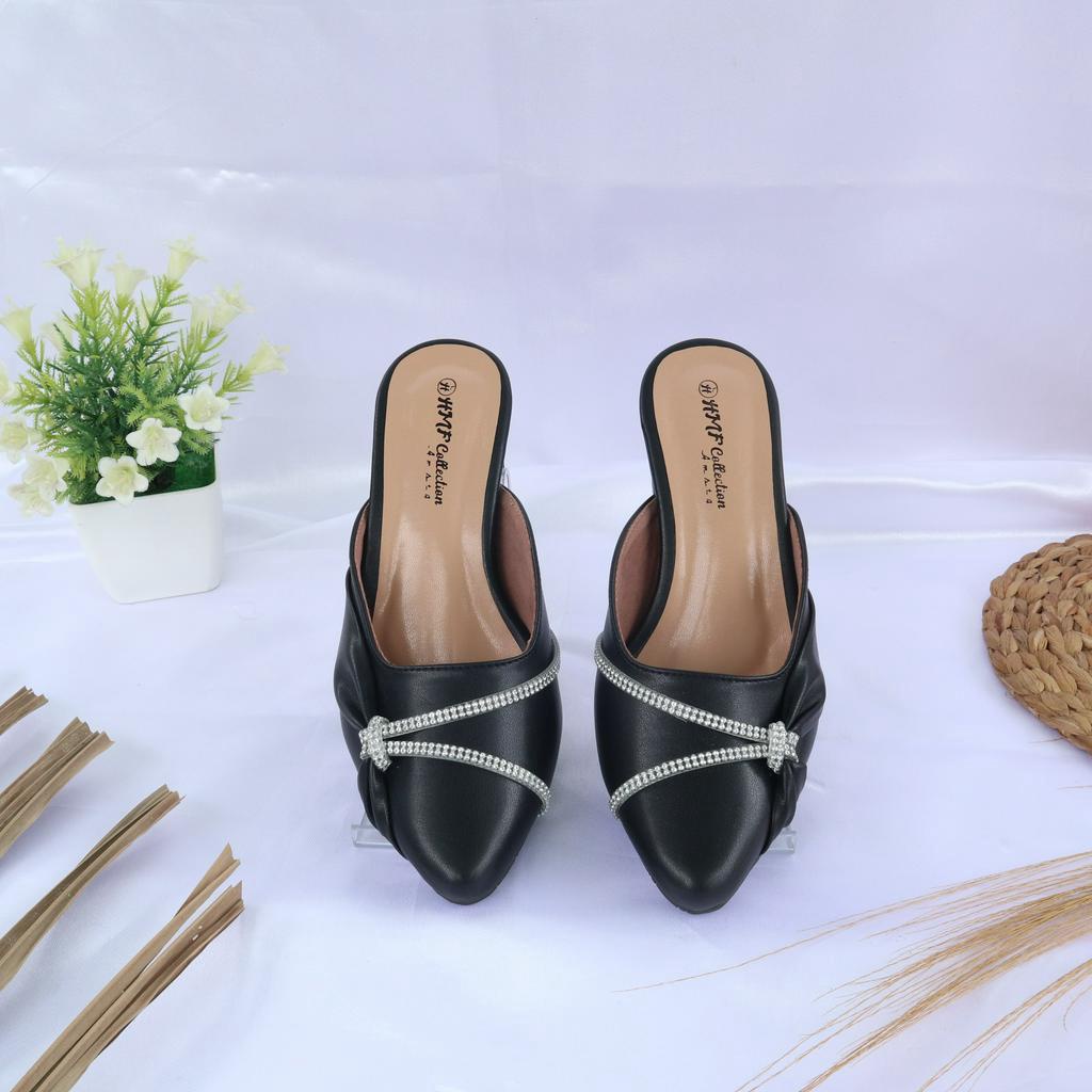 HMF Yellyu Sepatu Heels Mules Wanita BC12