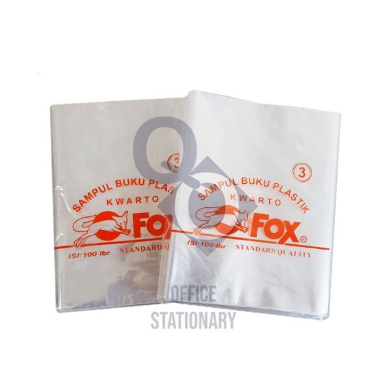 

Sampul Plastik Bening Fox Sampul Buku Tulis Coklat Cokelat Qwarto Kuarto Boxy
