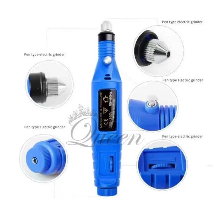 BOR MINI ELECTRIC NAIL DRILL Nail Grinding Machine Alat Kikir Kuku Mesin Amplas Listrik