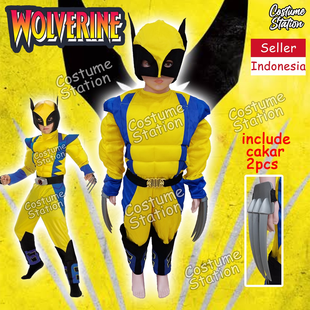 Kostum Superhero Wolverine / Costume X-men Logan anak laki