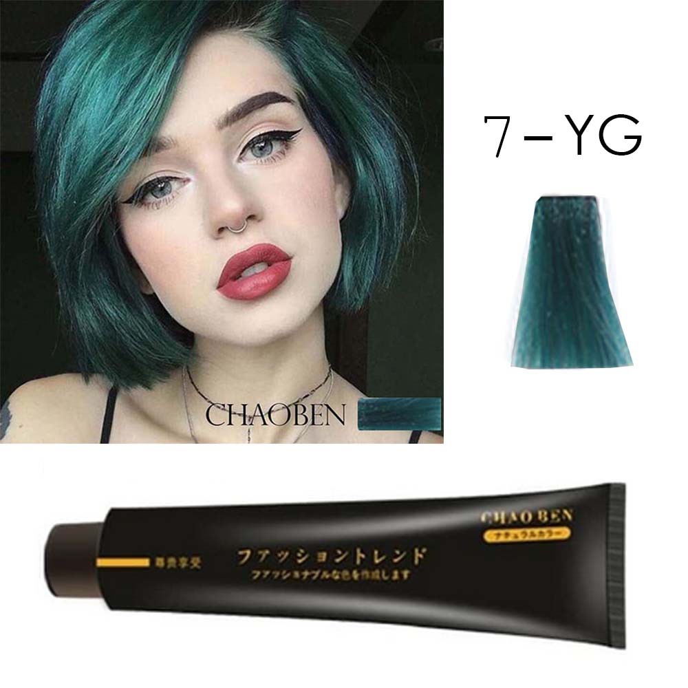 CHAOBEN 7-YG TOSCA Hair Color Cream Cat Pewarna Rambut Hijau Biru
