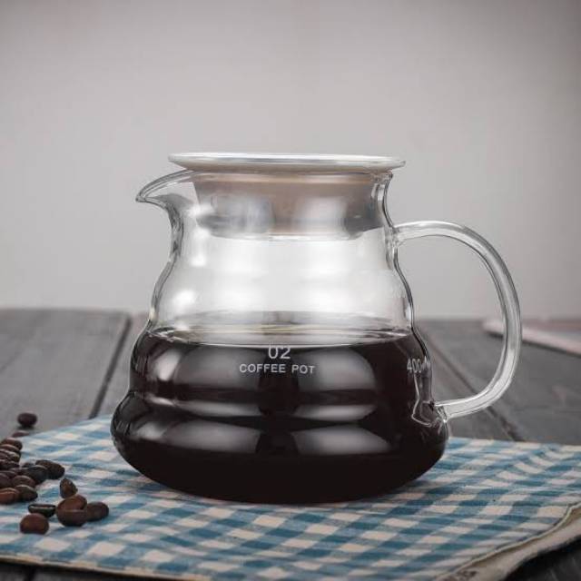COFFEE SERVER KETTLE 600 ml (02) / TEKO KACA / TEKO KOPI / SERVER V60