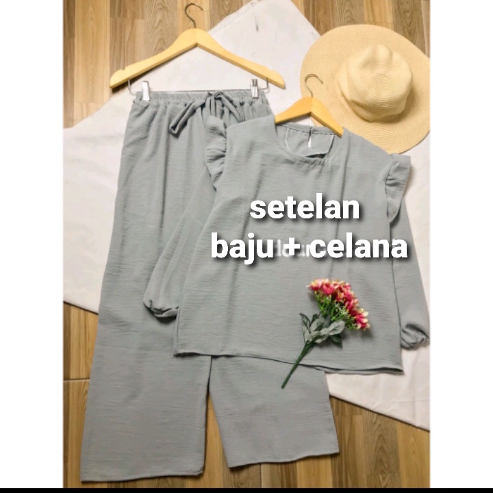 SET RUBY / SETELAN WANITA REMAJA &amp; DEWASA TERBARU { BAJU + CELANA } PAKAIAN WANITA TREN MASA KINI