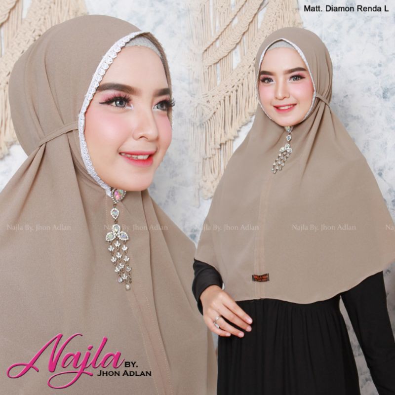 Bergo maryam renda / renda maryam / Bergo renda