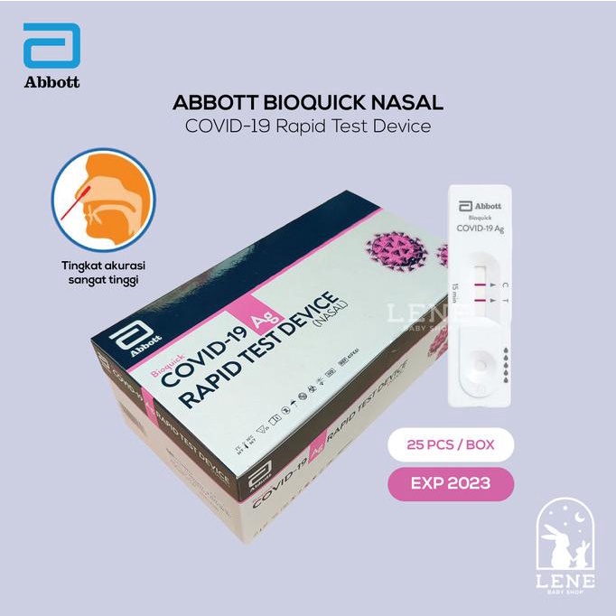 Original Panbio Abbott Bioquick Nasal 1 Box Isi 25Set Swab Antigen Hermandiantoromart