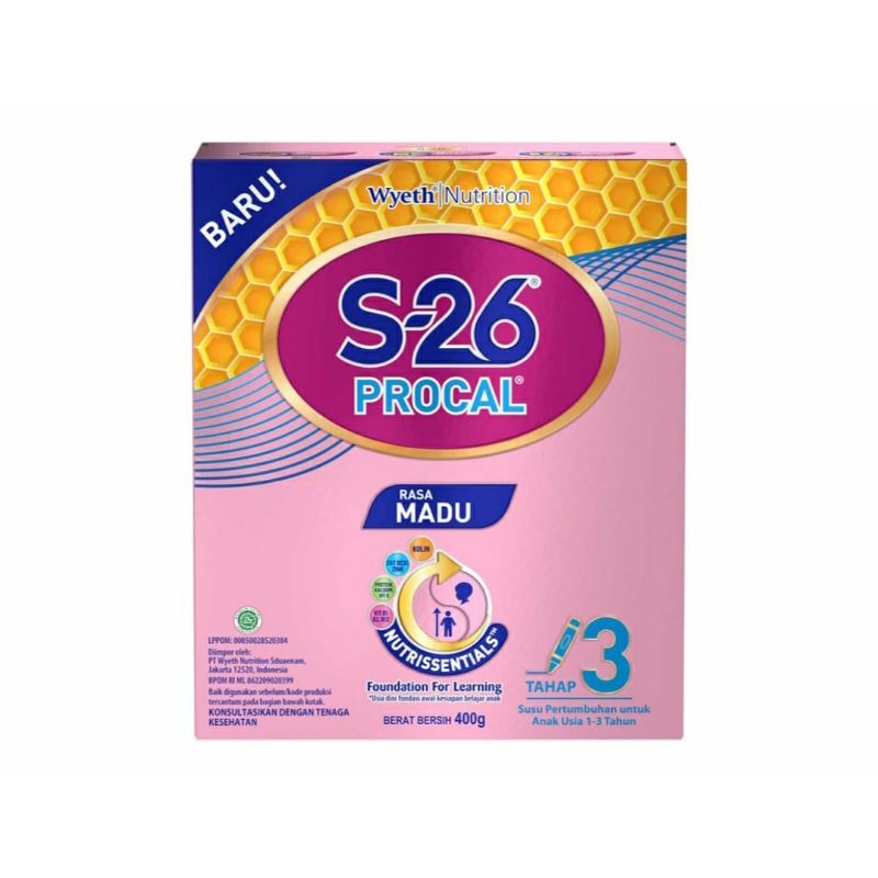 

S-26 PROCAL 3 Susu Pertumbuhan Madu 400 g