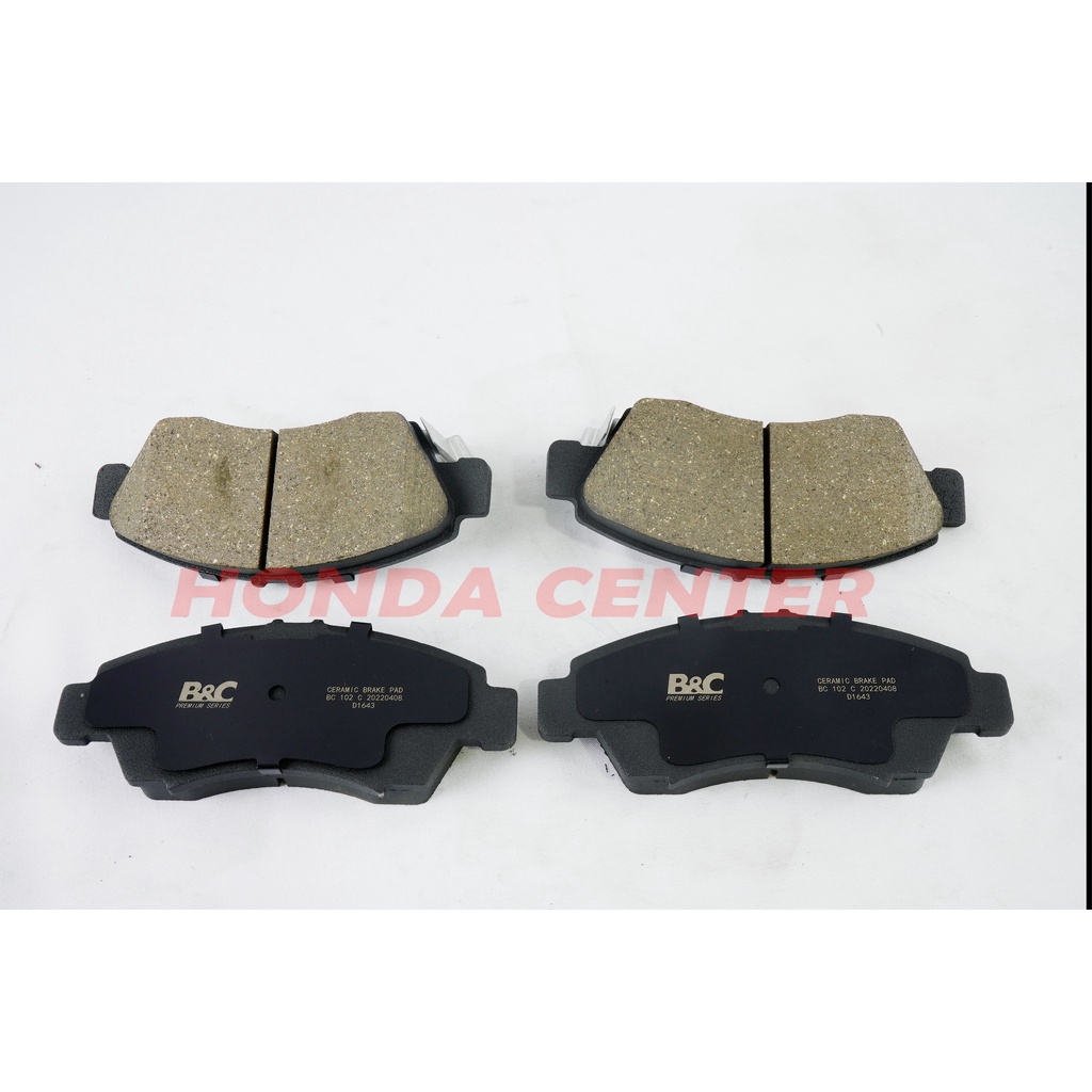 kampas rem brake pad depan sepatu rem  jazz gd3 2004 2005 2006 2007 city gd8  2003 2004 2005 2006 2007 2008 civic genio estilo 1992 1993 1994 1995  brio