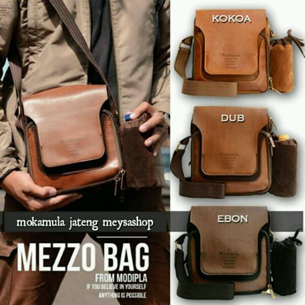 Tas Selempang Elegant Pria Modipla Mezzo Tas Kulit Sintetis Hangout, Kerja Casual