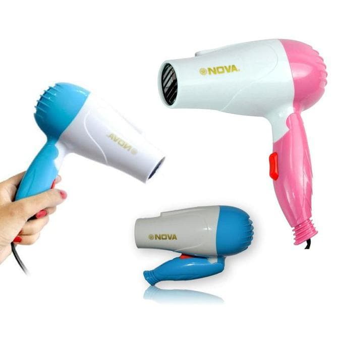 Alat Pengering Rambut Mini Lipat Nova NV 1290 350Watt Murah Hairdryer / hair dryer / hairdrayer / hairdayer Perawatan Rambut