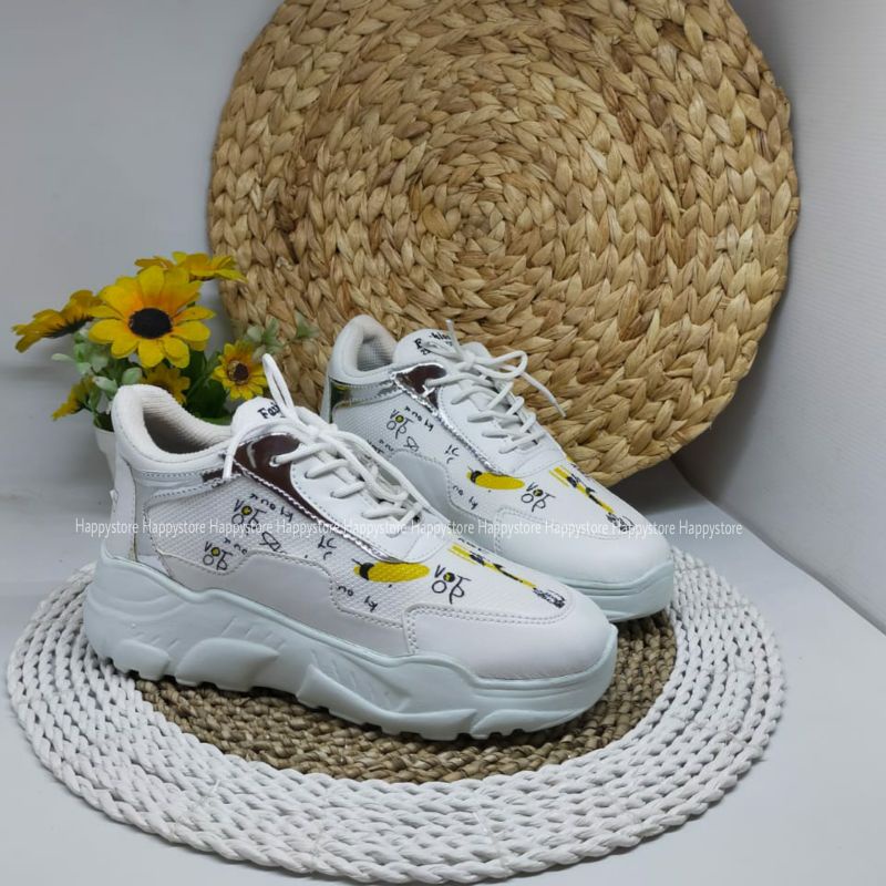 TERMURAH Sepatu Kets wanita putih Kets wanita hitam Kets wanita import korea HPD500