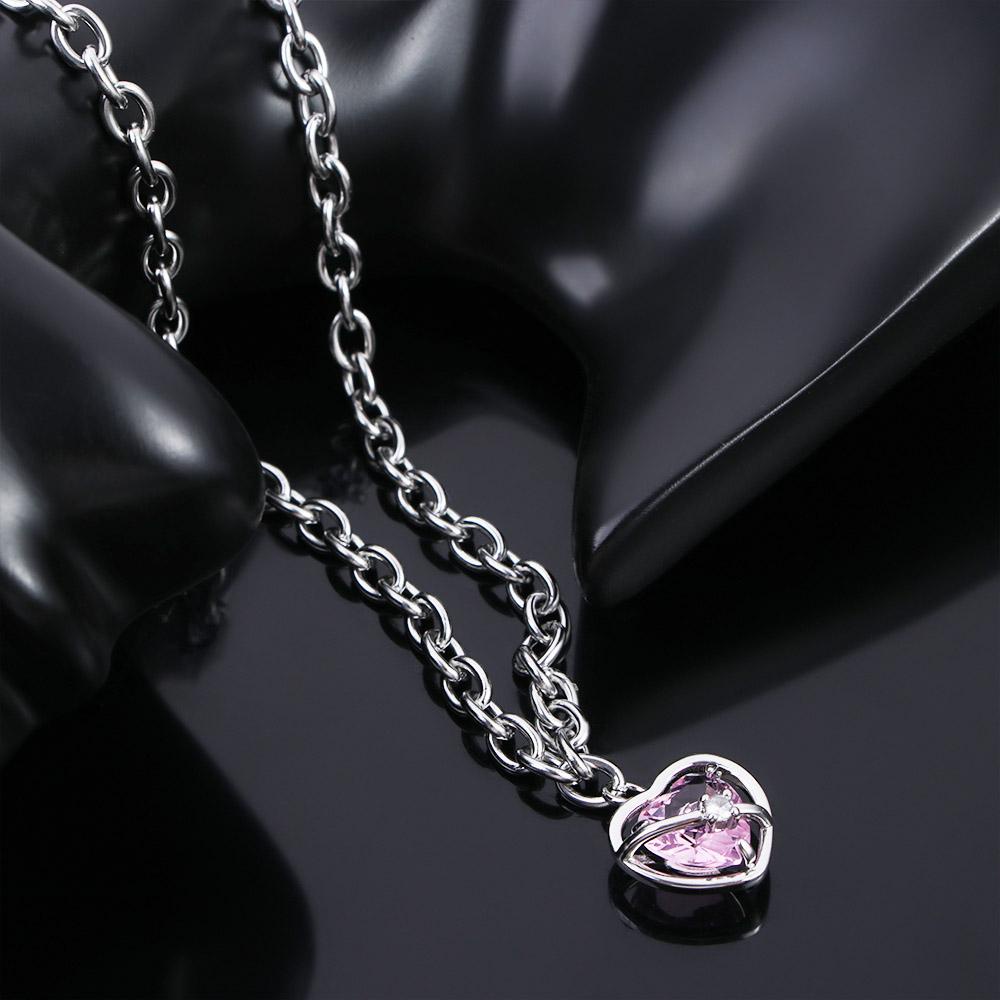Mxbeauty Cinta Kalung Kristal Kreatif Gadis Keren Hadiah Rantai Y2K Anti Karat Gaya Korea Necklace
