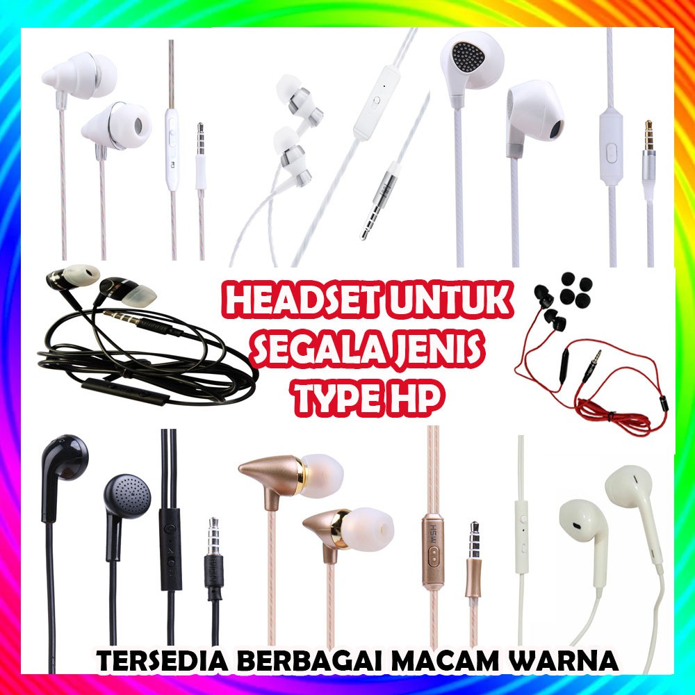 MSH [ PREMIUM ] Handsfree Headset Earphone Handfree jack 3.5 mm Suara Bass Kuat