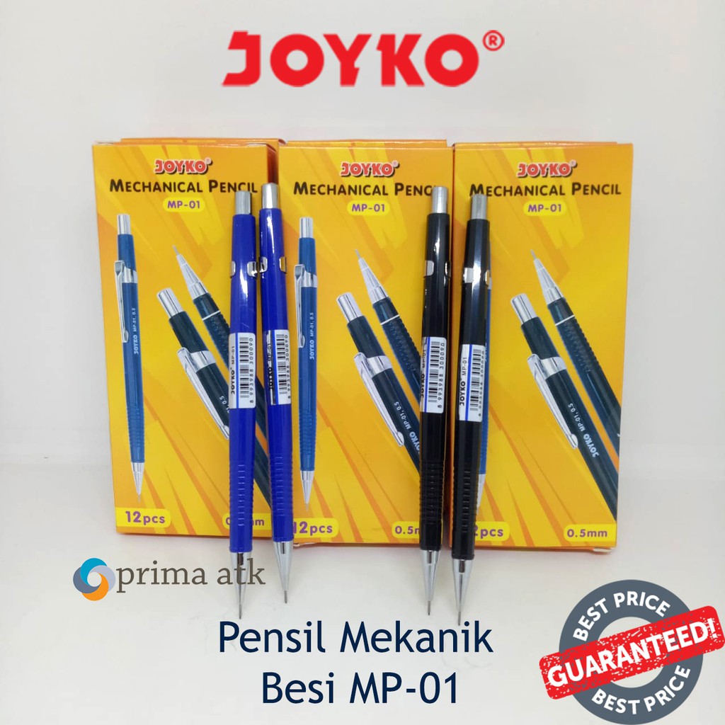 

PENSIL PENCIL MEKANIK MECHANIC LUCU WARNA HITAM BIRU JOYKO MP-01 0.5 MM MECHANICAL PENCIL MURAH