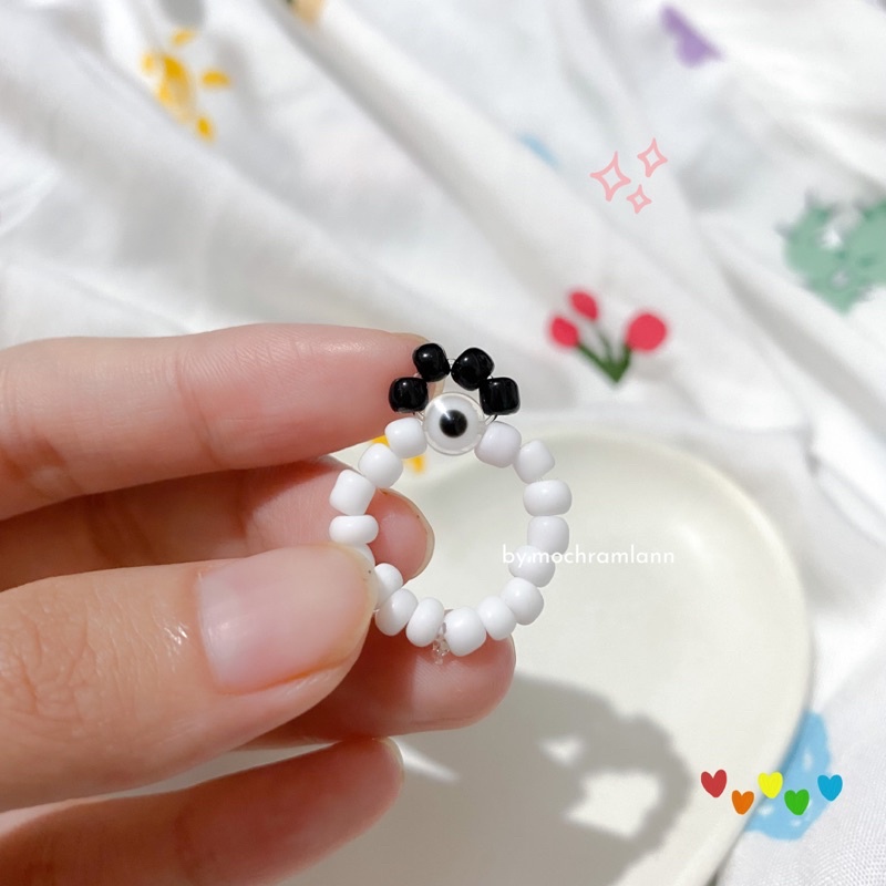 eyebrows beads ring / cincin manik alis mata / cincin korea