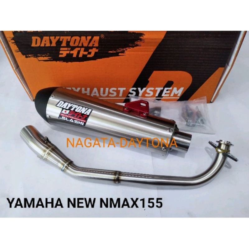 KNALPOT DAYTONA 4384 GP TAPER SLASH YAMAHA NEW NMAX155 ORIGINAL