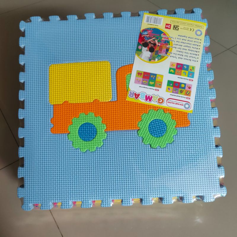 Matras Puzzle Buah Buahan 30 x 30 Tbl 1 Cm isi 8 Pcs / Alas Lantai / Playmat / Tikar / Karpet  / Alas Bermain anak