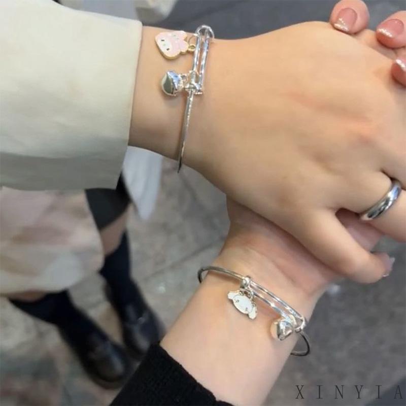 Xia.id Gelang Tangan Wanita Gelang Couple Pasangan Aesthetic Gelang Couple Sahabat Desain Kartun Anjing Kuromi Cinnamoroll Adjustable