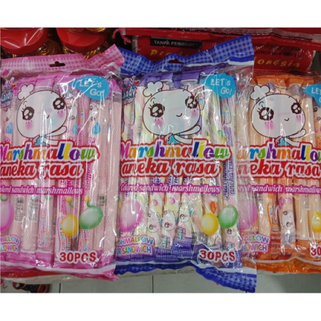 

Marshmallow Aneka Rasa - Marshmellow Candy Creation / Colored Sandwich Marshmallows Empuk & Enak