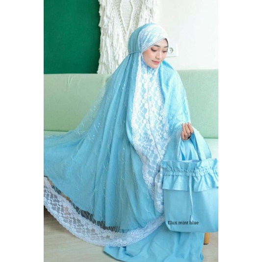 Mukena Dalanova Elux Mint Blue