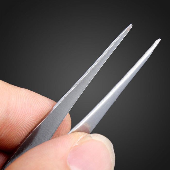 Pinset TS12 Stainless Anti Magnetic Tweezers E-Coil Vapor Rokel *TW04