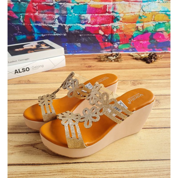 ABBUSHOES Ph 18 wedges laser sol karet febby 7cm