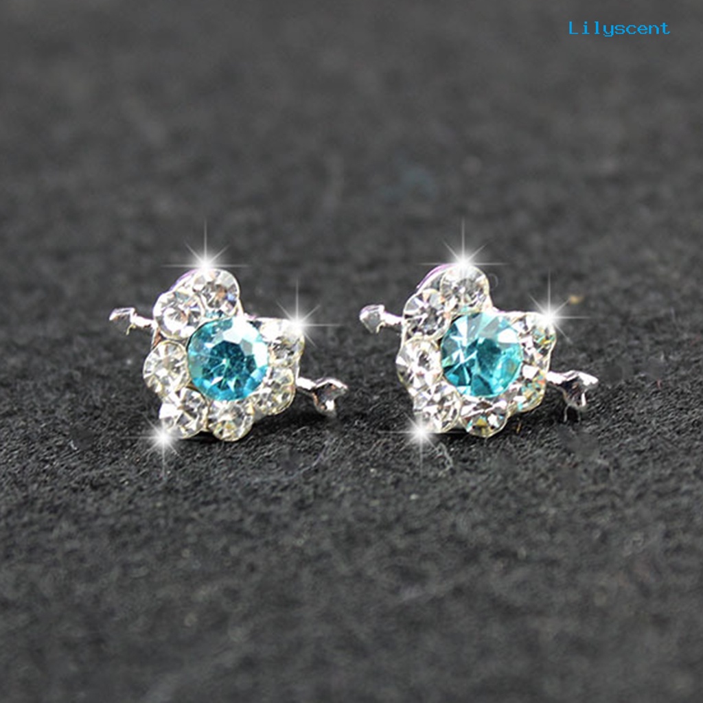 1 Pasang Anting Stud Desain Hati Pita Kelinci Cherry Aksen Mutiara Imitasi Bahan Cubic Zirconia Gaya Korea