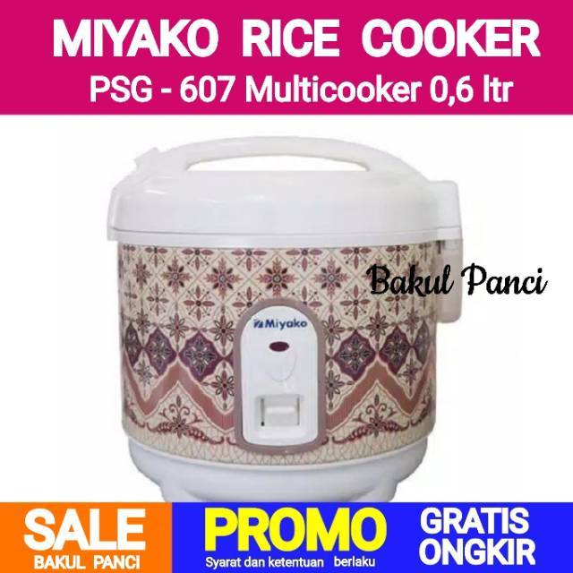 MIYAKO RICE COOKER PSG 607 0,6 Liter Penanak Nasi Rice Cooker Mini