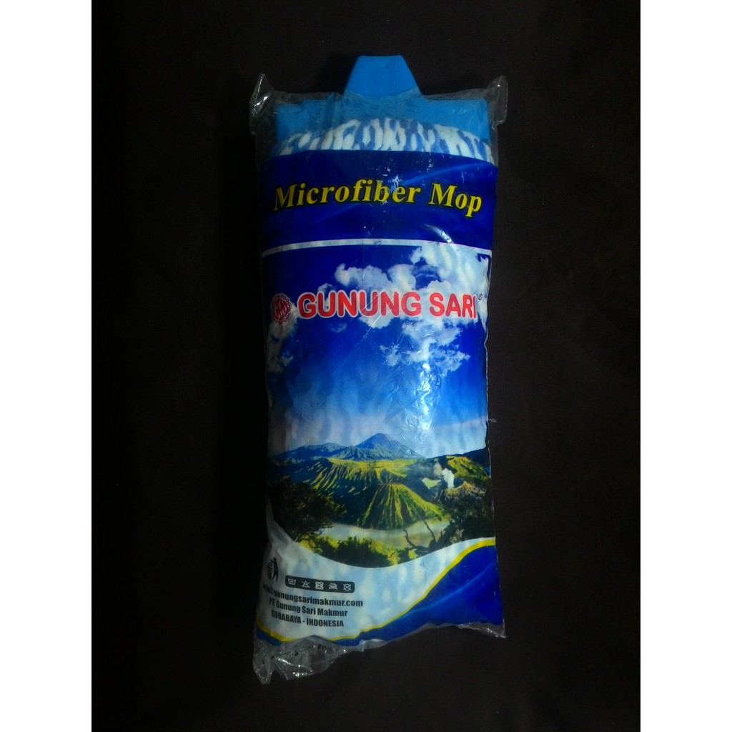 Tongkat + Pel Microfiber Pipe Super Tebal Mikrofiber Mob Blue