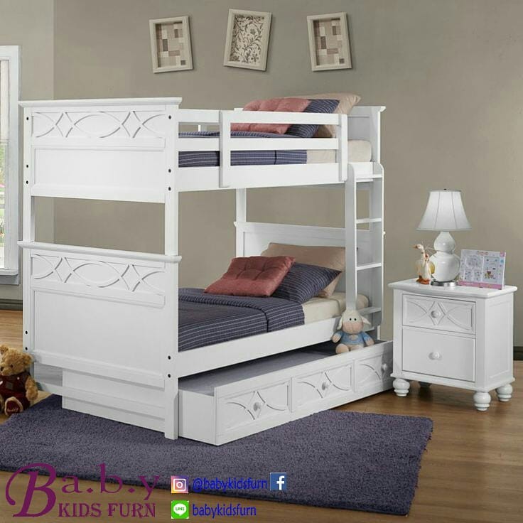 Ranjang Susun Sorong Putih