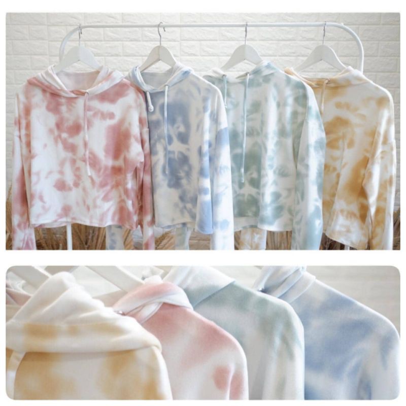 BLOUSE HOODIE TIE DYE / BLOUSE SWEATER HOODIE WANITA