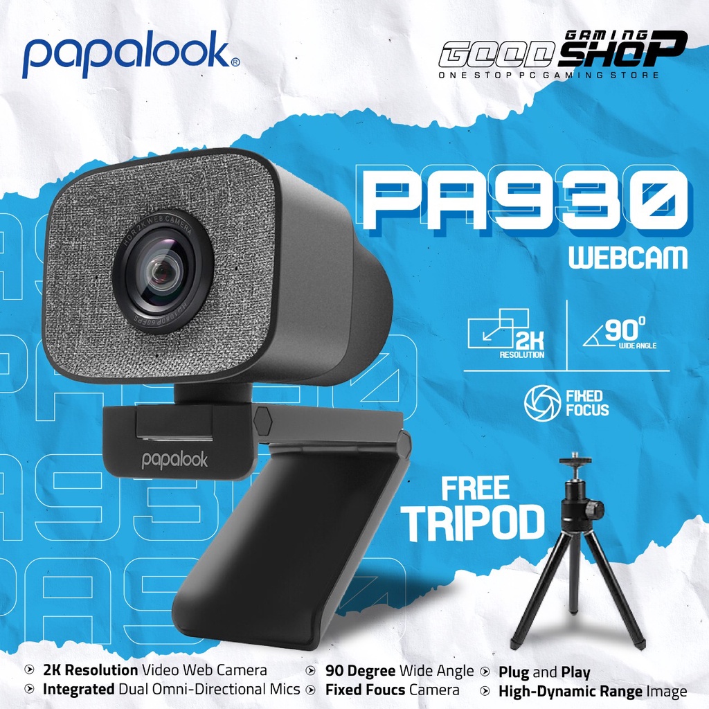 PAPALOOK Webcam 2K 30FPS 1080P 60FPS Streamcam PC Kamera Web - PA930